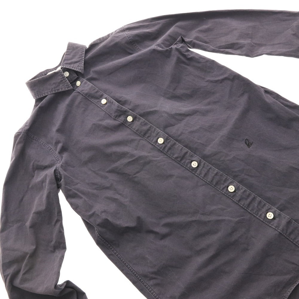 ■ MADISON BLUE マディソンブルー シャツ 長袖 トップス 無地 ボタン レディース S ダークグレー系