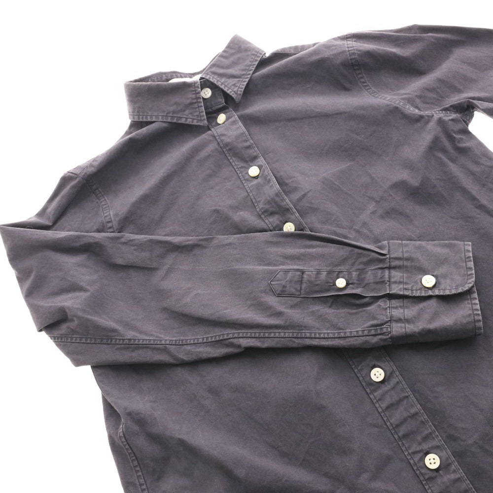 ■ MADISON BLUE マディソンブルー シャツ 長袖 トップス 無地 ボタン レディース S ダークグレー系