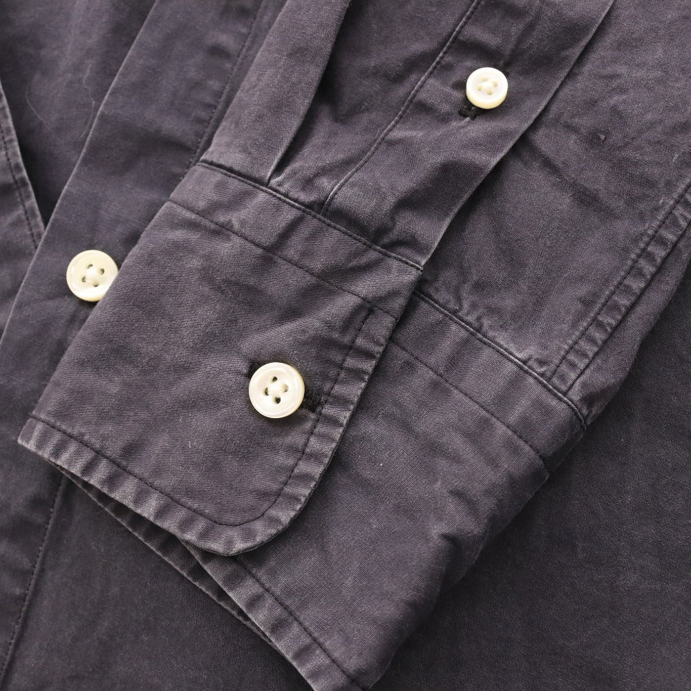 ■ MADISON BLUE マディソンブルー シャツ 長袖 トップス 無地 ボタン レディース S ダークグレー系