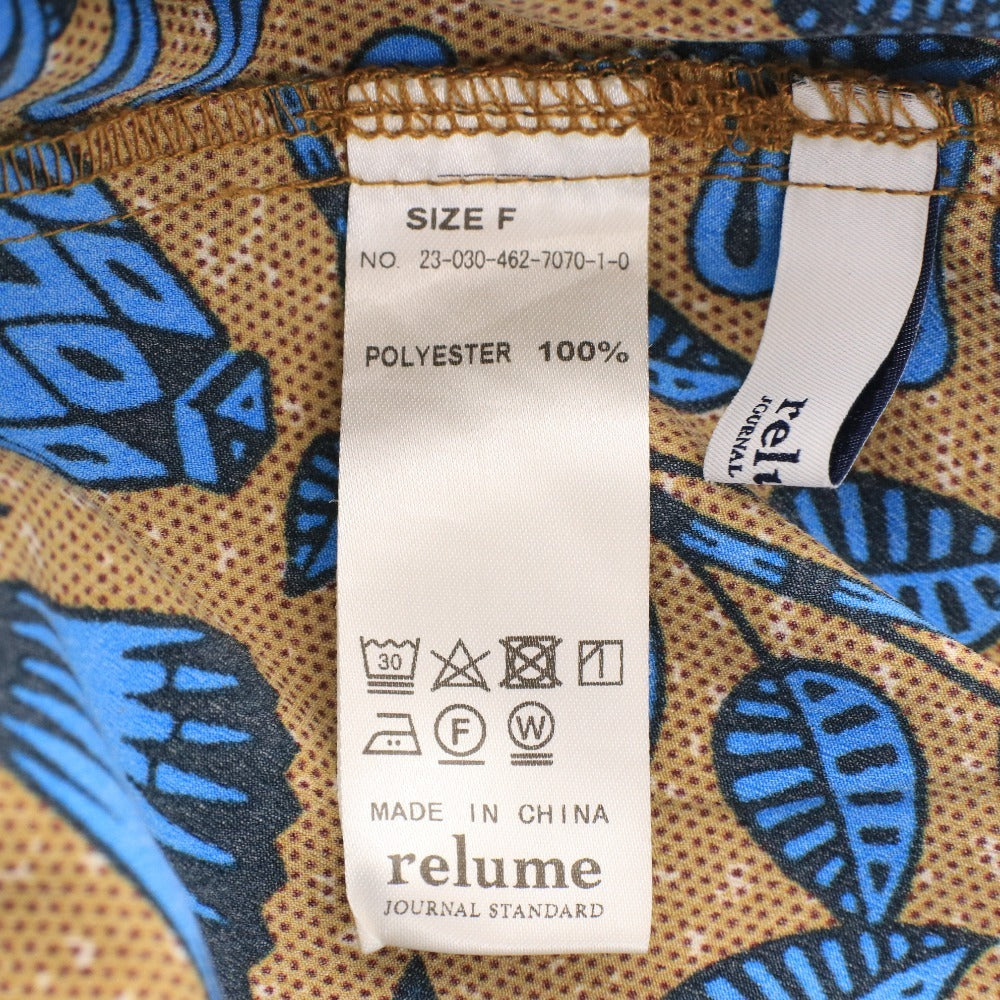 ■ JOURNAL STANDARD relume ジャーナルスタンダード レリューム パンツ ボトムス 総柄 ポケット メンズ レディース F ブラウン ブルー