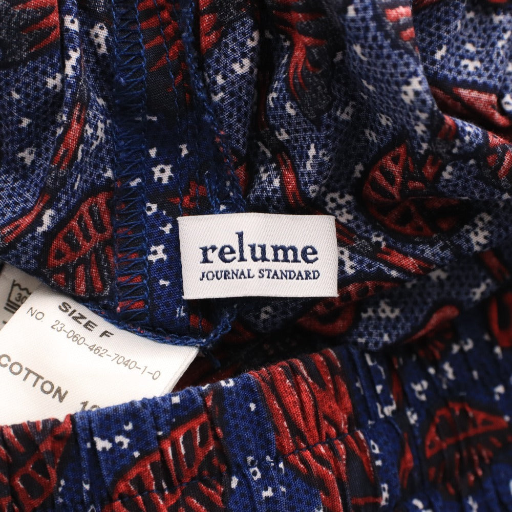 ■ JOURNAL STANDARD relume ジャーナルスタンダード レリューム スカート ボトムス 総柄 レディース F ネイビー レッド