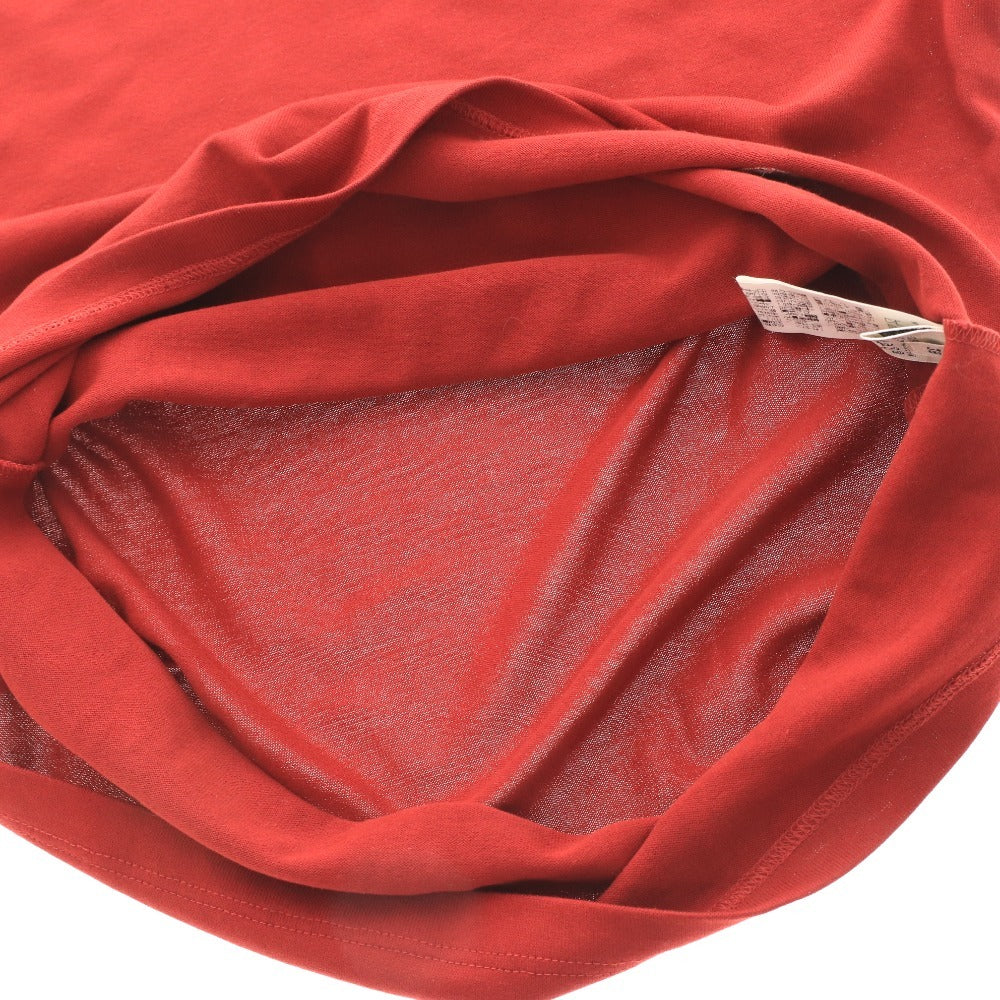 ■ HERMES T-shirt, short sleeve, crew neck, solid color, men's and women's, size 38, red