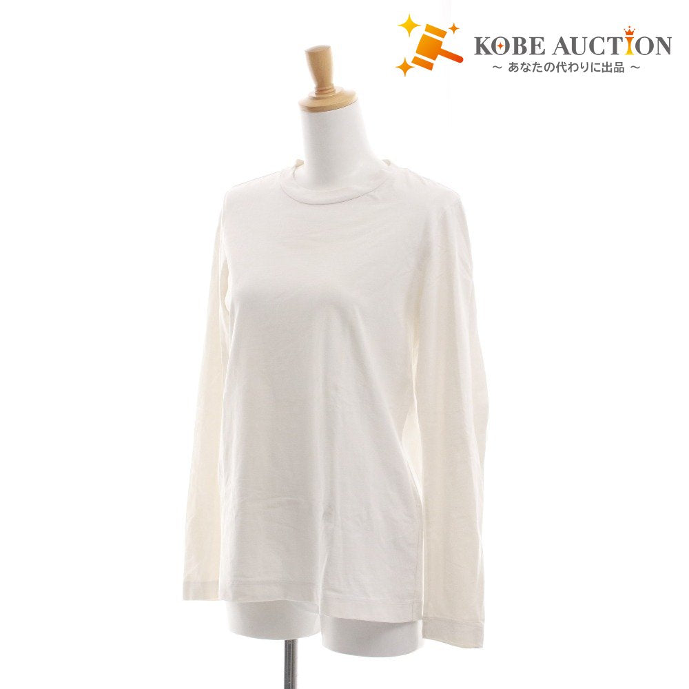 ■ ロエフ カットソー 長袖 トップス 無地 シンプル レディース ホワイト