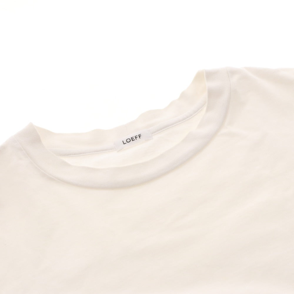 ■ ロエフ カットソー 長袖 トップス 無地 シンプル レディース ホワイト