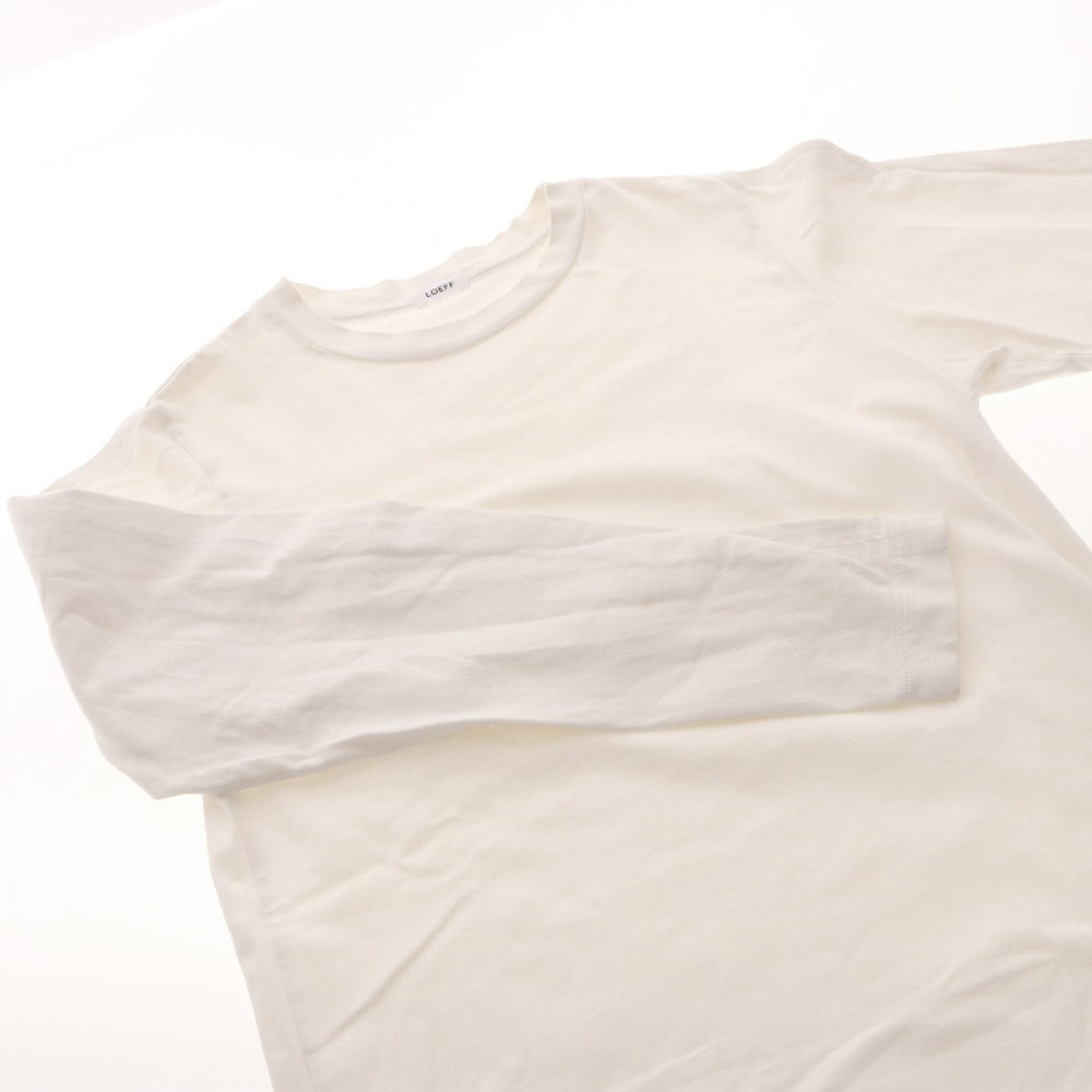 ■ ロエフ カットソー 長袖 トップス 無地 シンプル レディース ホワイト