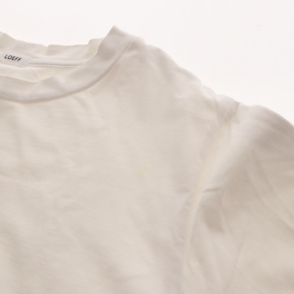 ■ ロエフ カットソー 長袖 トップス 無地 シンプル レディース ホワイト