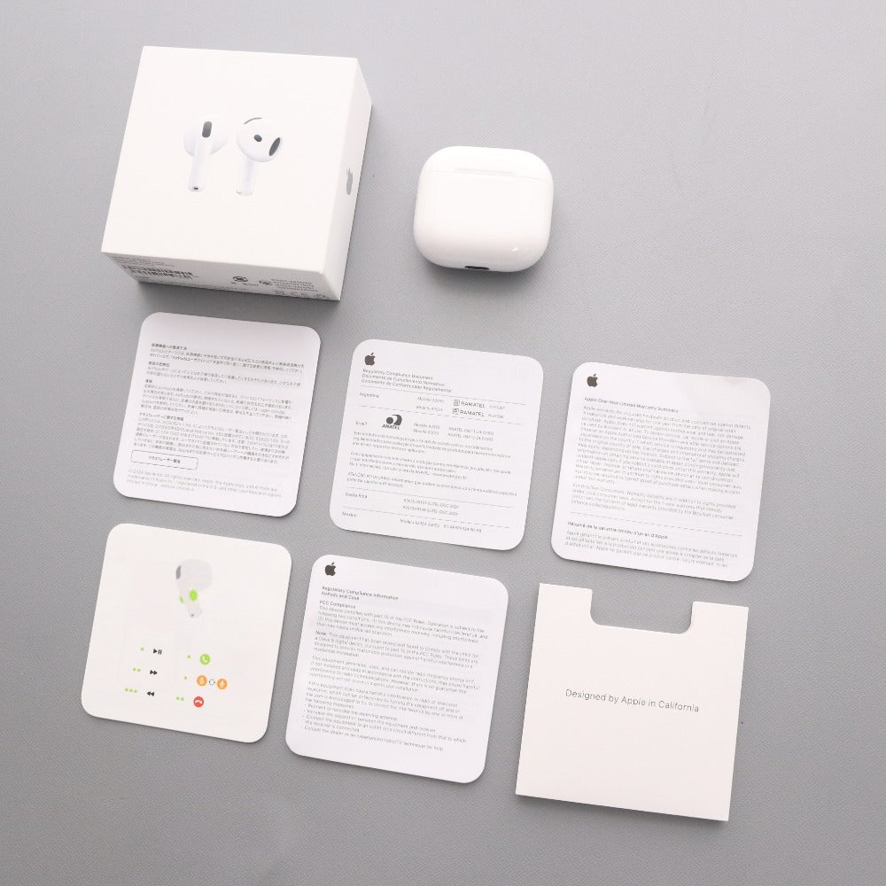 ■ Apple AirPods 4 MXP63J/A モデル A3050 A3053 A3058 イヤホン 第四世代 ワイヤレス 通電確認済み 箱付き