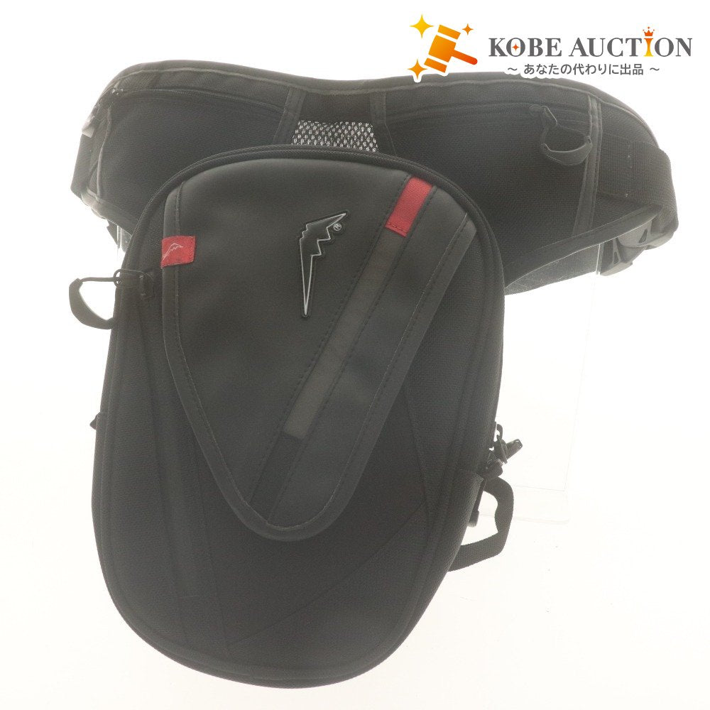 ■ KUSHITANI Leg Bag Waist Bag K-3602 Approx. 2.4L Holster Type Motorcycle Men's Ladies Black