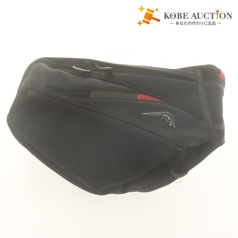 ■ KUSHITANI K-3603 One Shoulder Bag, approx. 3.9L, Motorcycle Gear, Men's, Women's, with Rain Cover, Black