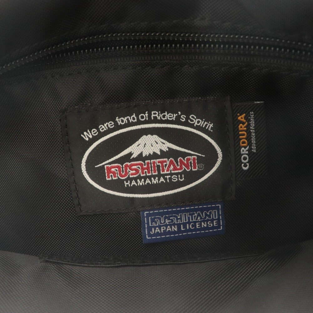 ■ KUSHITANI K-3603 One Shoulder Bag, approx. 3.9L, Motorcycle Gear, Men's, Women's, with Rain Cover, Black