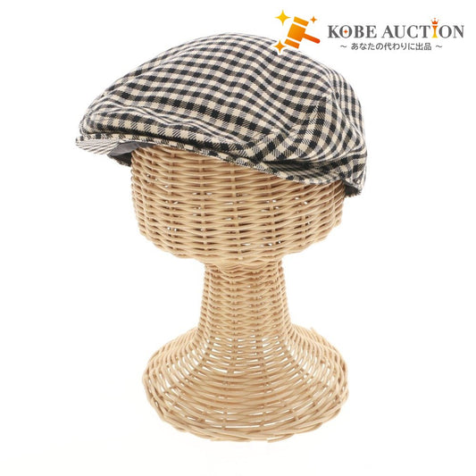 ■ トムフォード ハンチング 帽子 チェック メンズ 58 M ブラック ベージュ