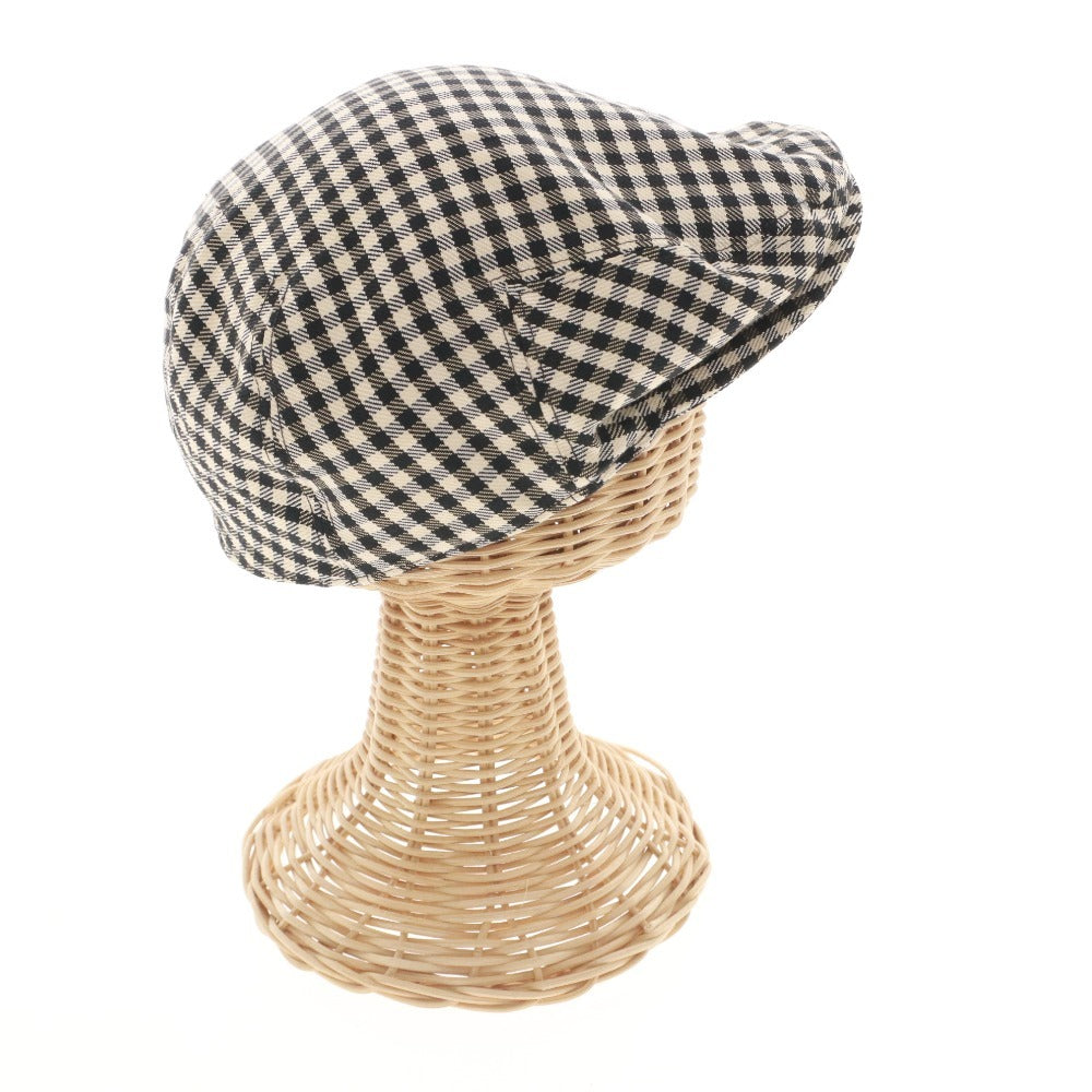 ■ トムフォード ハンチング 帽子 チェック メンズ 58 M ブラック ベージュ