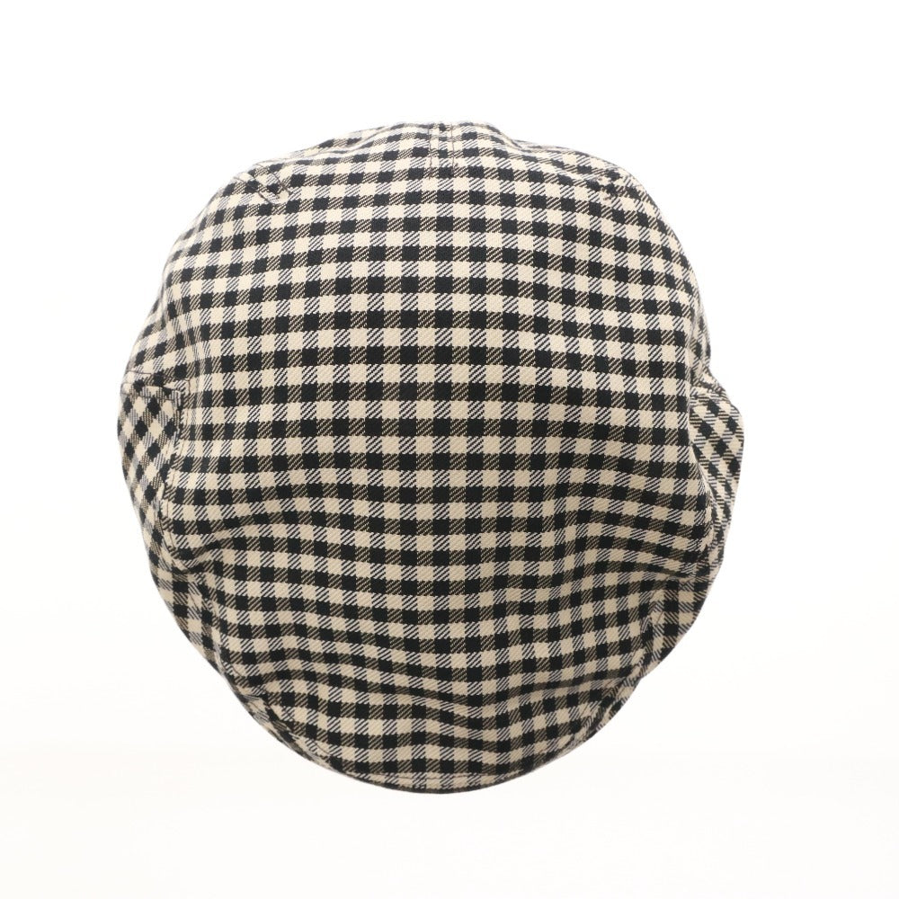 ■ トムフォード ハンチング 帽子 チェック メンズ 58 M ブラック ベージュ