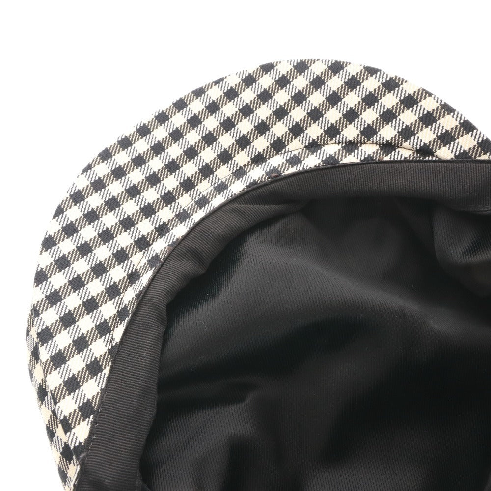 ■ トムフォード ハンチング 帽子 チェック メンズ 58 M ブラック ベージュ