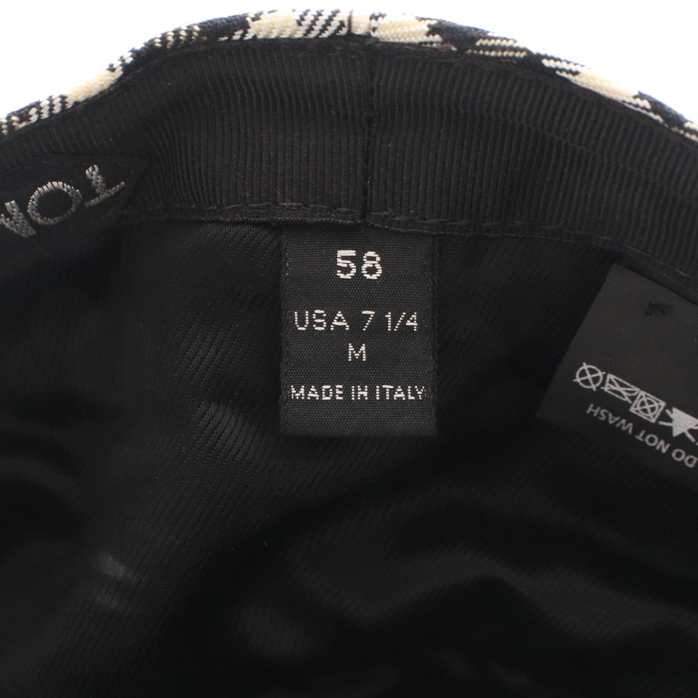 ■ トムフォード ハンチング 帽子 チェック メンズ 58 M ブラック ベージュ