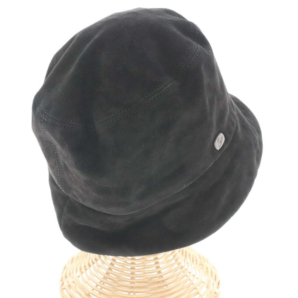 ■ ボルサリーノ ハット 帽子 ワンポイント メンズ 58 M ブラック