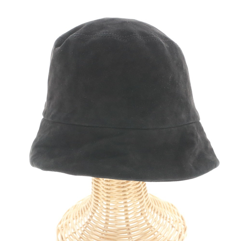 ■ ボルサリーノ ハット 帽子 ワンポイント メンズ 58 M ブラック