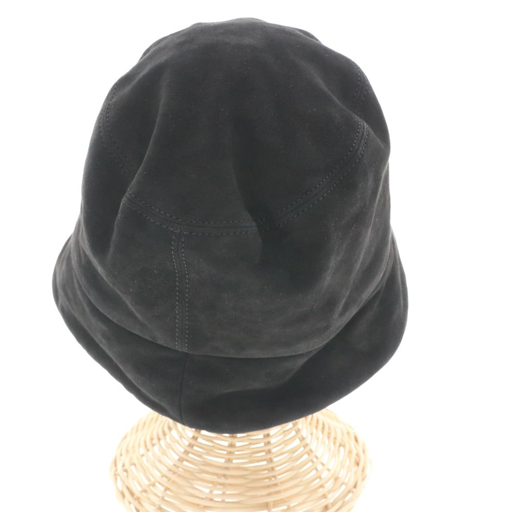 ■ ボルサリーノ ハット 帽子 ワンポイント メンズ 58 M ブラック