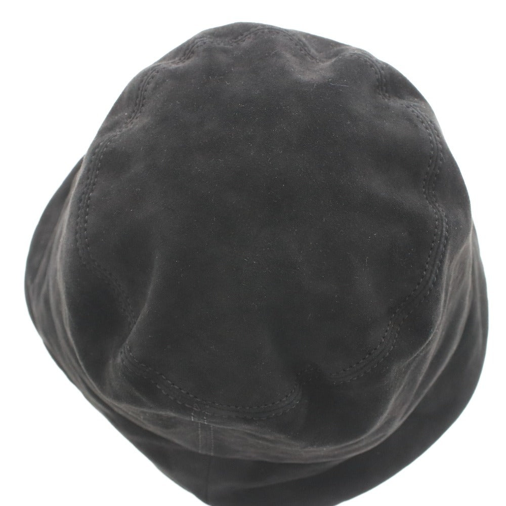 ■ ボルサリーノ ハット 帽子 ワンポイント メンズ 58 M ブラック