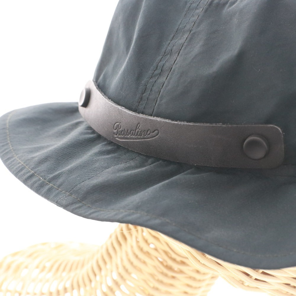 ■ ボルサリーノ ハット 帽子 ロゴ メンズ 59 ブラック