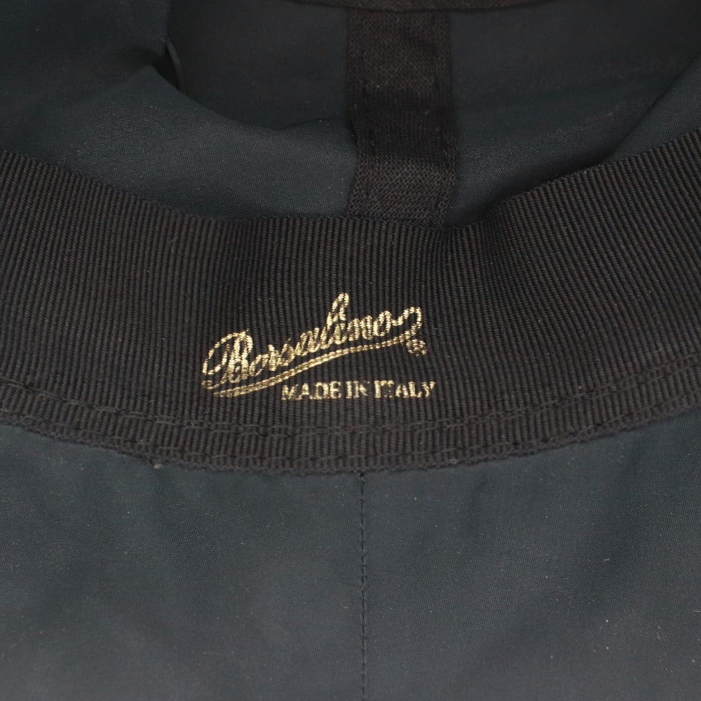 ■ ボルサリーノ ハット 帽子 ロゴ メンズ 59 ブラック
