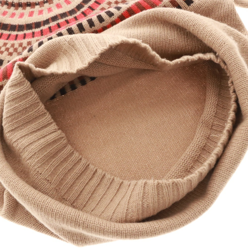 ■ ドルモア ニット トップス ハイネック フェアアイル柄 メンズ 46 (M相当) ブラウン系