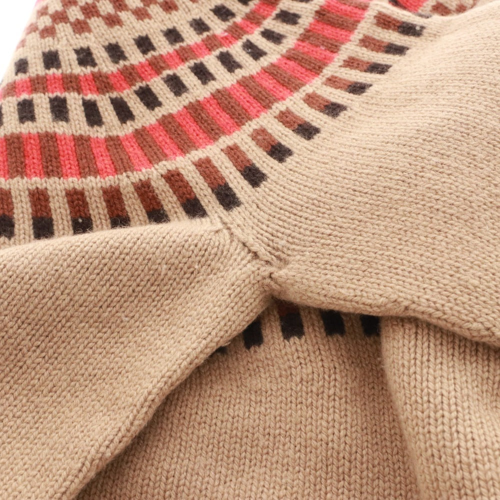 ■ ドルモア ニット トップス ハイネック フェアアイル柄 メンズ 46 (M相当) ブラウン系