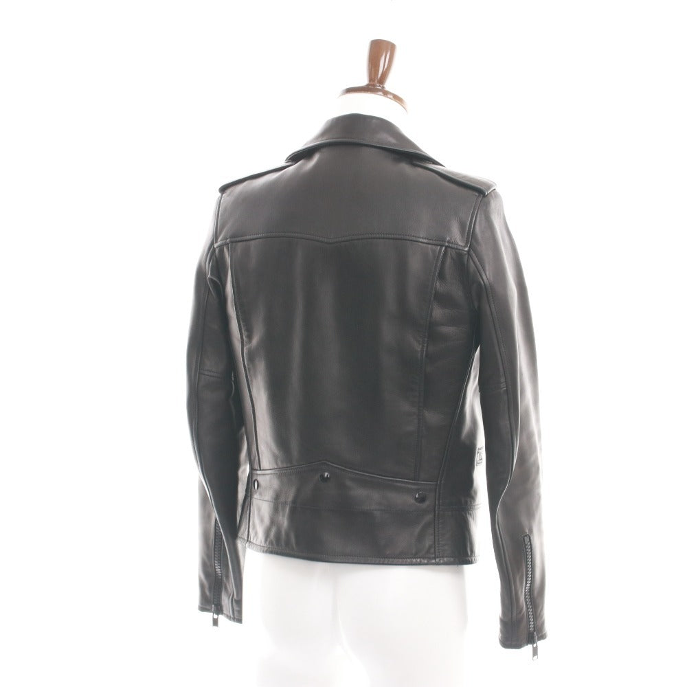 ■ サンローランパリ モーターサイクルレザージャケット ライダース アウター メンズ 44 (S相当) ブラック