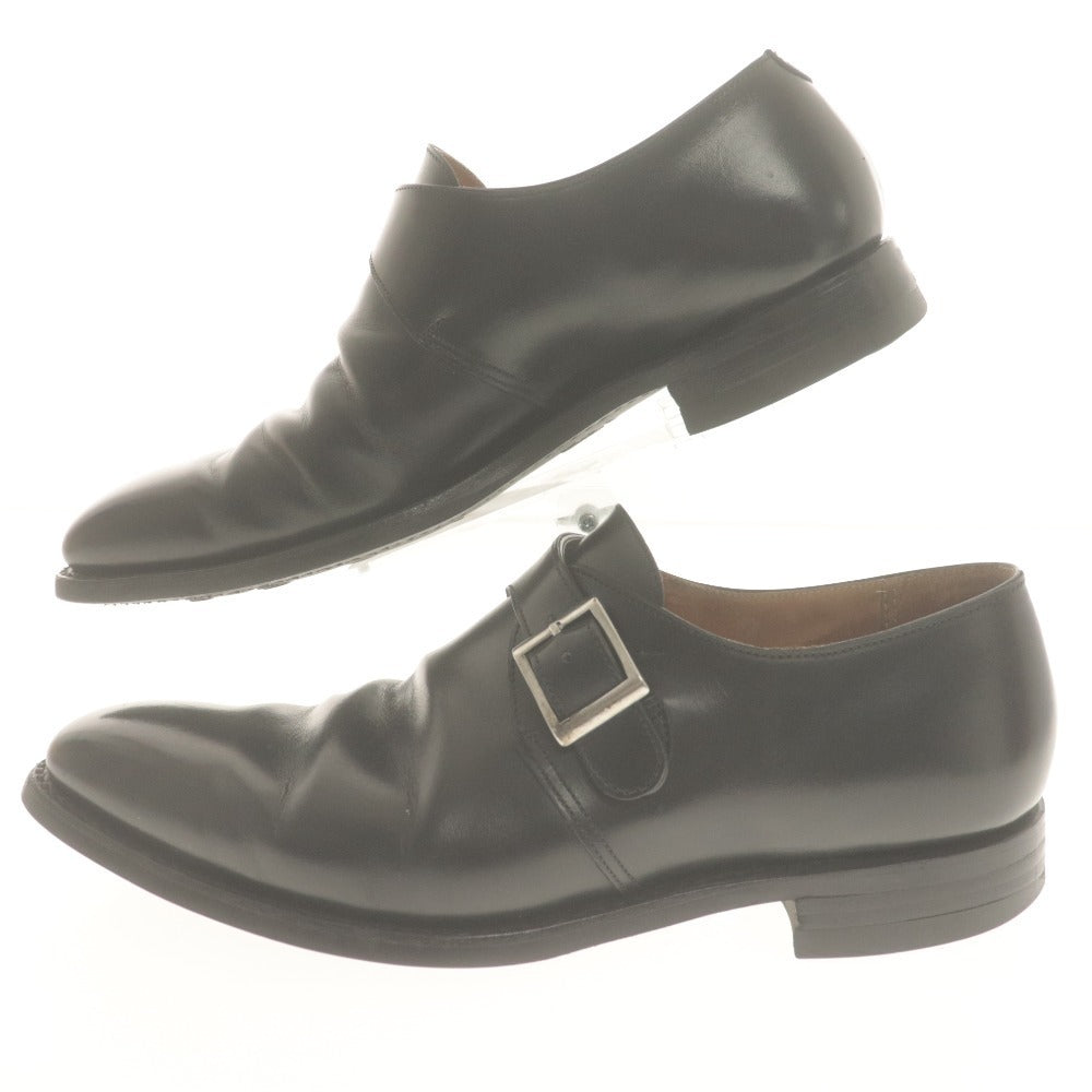 CROCKETT＆JONES シングルモンク　 モンクトン　8 1/2 ブラック □ CROCKETT&JONES クロケット＆ジョーンズ ドレスシューズ 靴