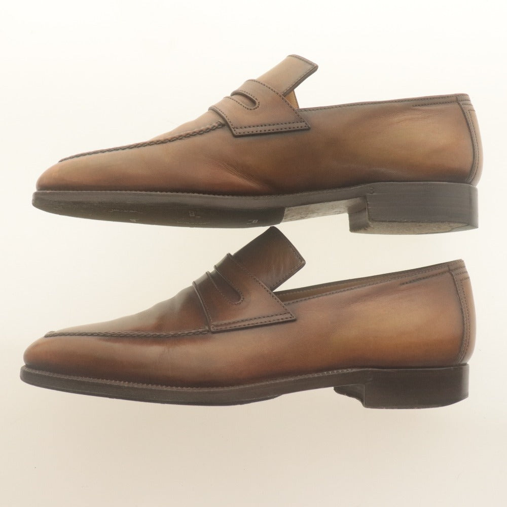 ■ Berluti Leather Shoes Andy Demesure Loafers Timeless Masterpiece Men's 6 (equivalent to 24.5-25cm) Light Brown