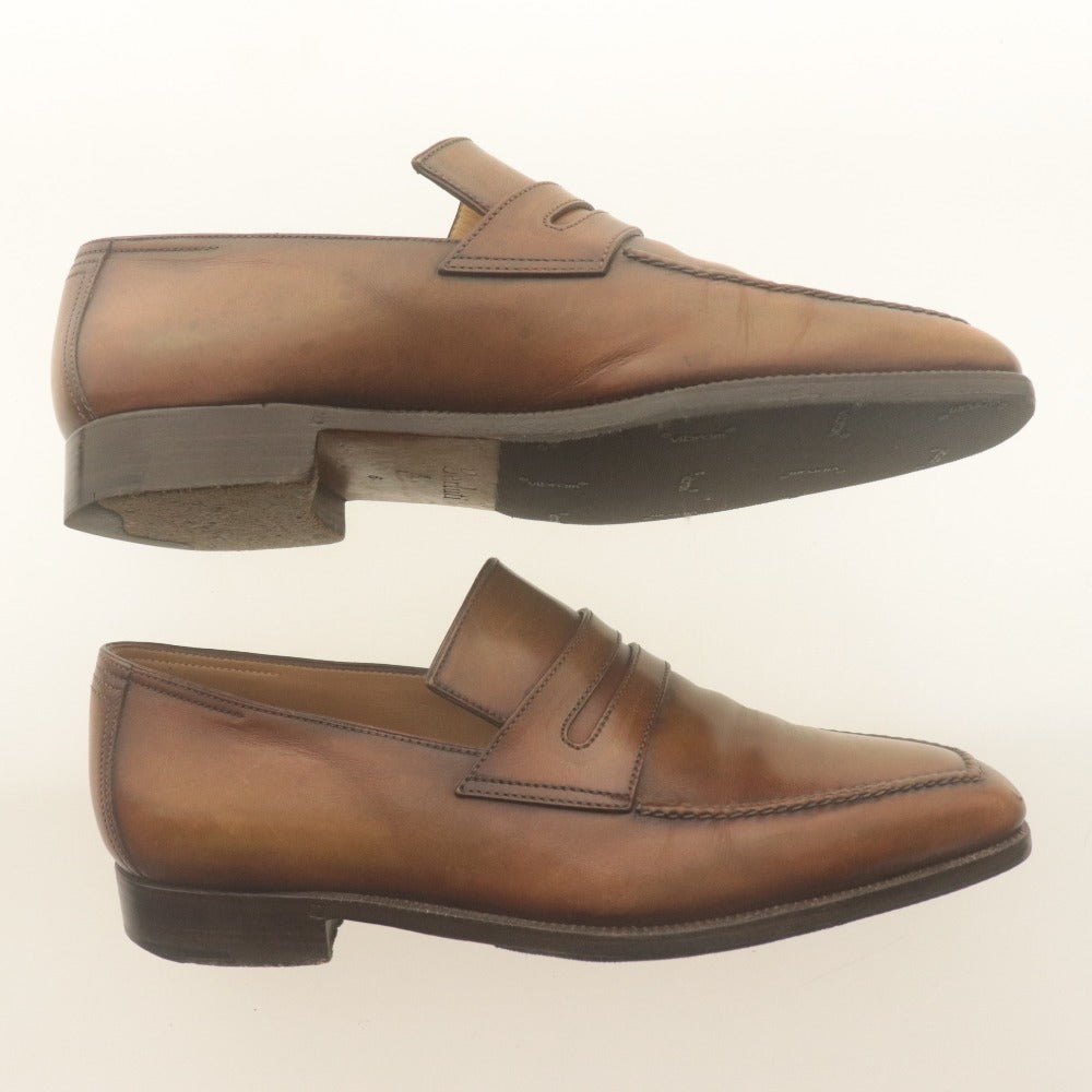 ■ Berluti Leather Shoes Andy Demesure Loafers Timeless Masterpiece Men's 6 (equivalent to 24.5-25cm) Light Brown
