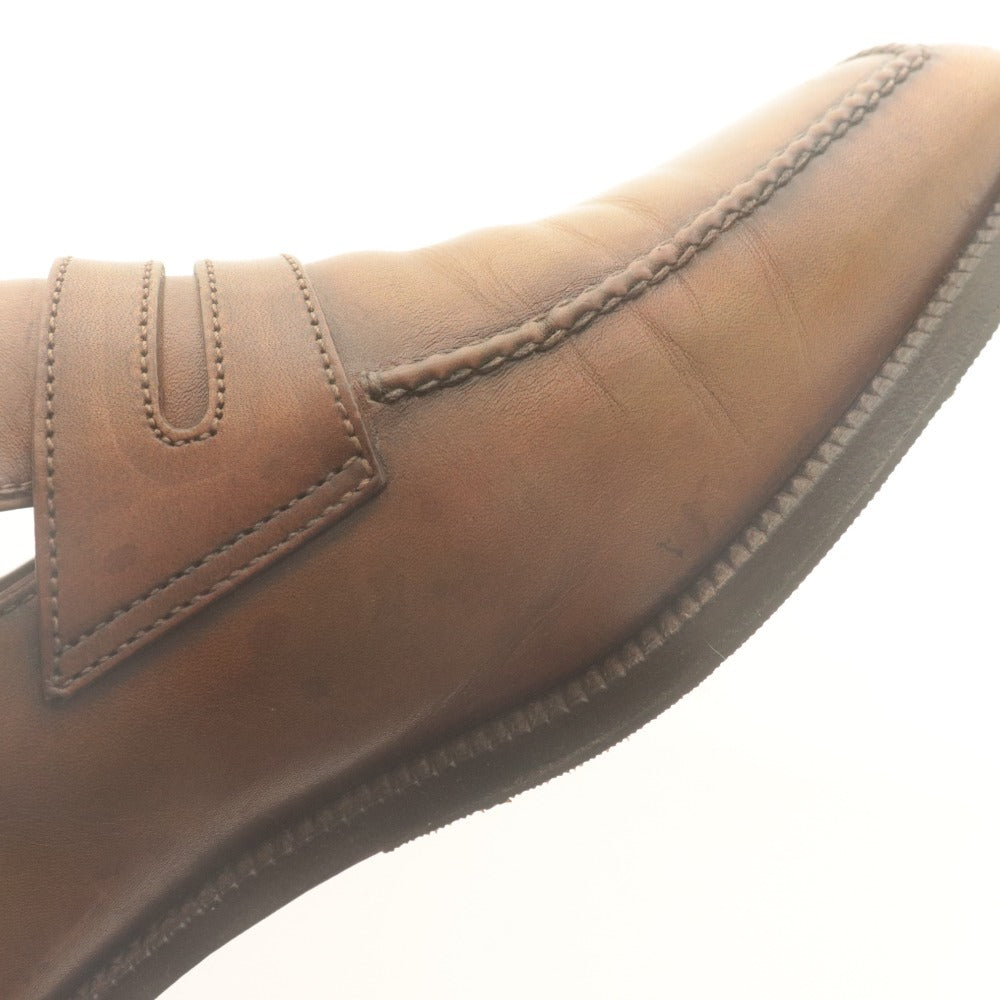 ■ Berluti Leather Shoes Andy Demesure Loafers Timeless Masterpiece Men's 6 (equivalent to 24.5-25cm) Light Brown