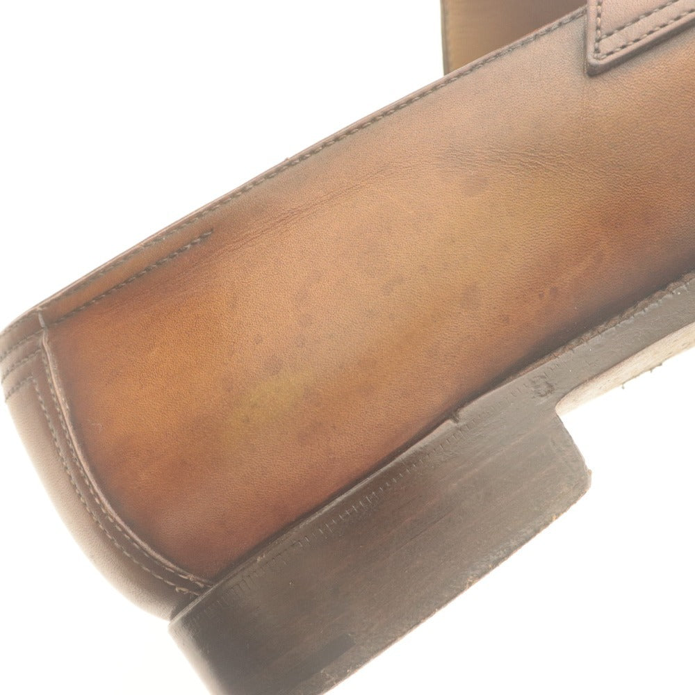 ■ Berluti Leather Shoes Andy Demesure Loafers Timeless Masterpiece Men's 6 (equivalent to 24.5-25cm) Light Brown