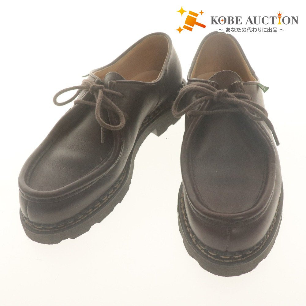 ■ Paraboot Tyrolean Shoes Leather Michael 715612 Men's 40 (equivalent to 24.5~25cm) Cafe/Dark Brown With Box and Bag