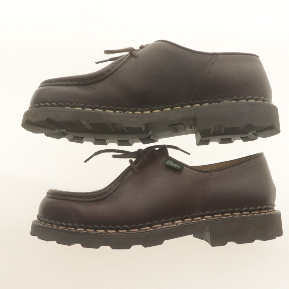 ■ Paraboot Tyrolean Shoes Leather Michael 715612 Men's 40 (equivalent to 24.5~25cm) Cafe/Dark Brown With Box and Bag