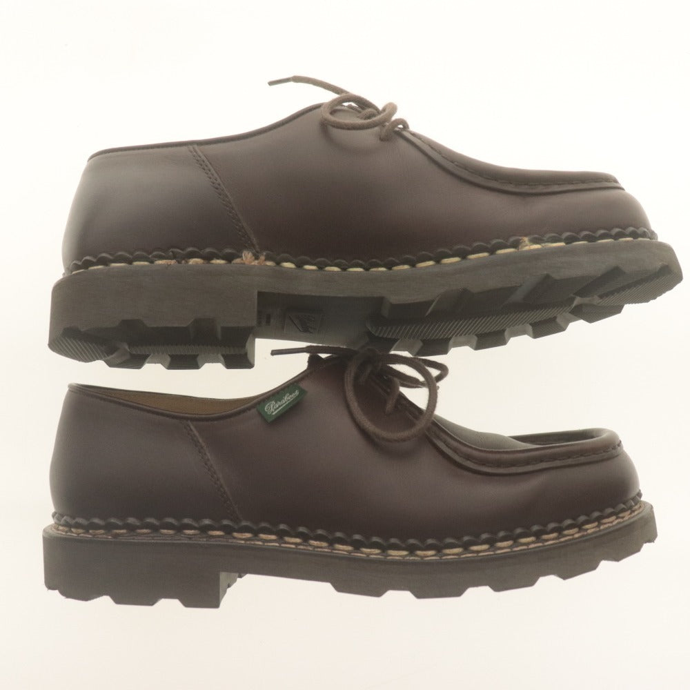 ■ Paraboot Tyrolean Shoes Leather Michael 715612 Men's 40 (equivalent to 24.5~25cm) Cafe/Dark Brown With Box and Bag