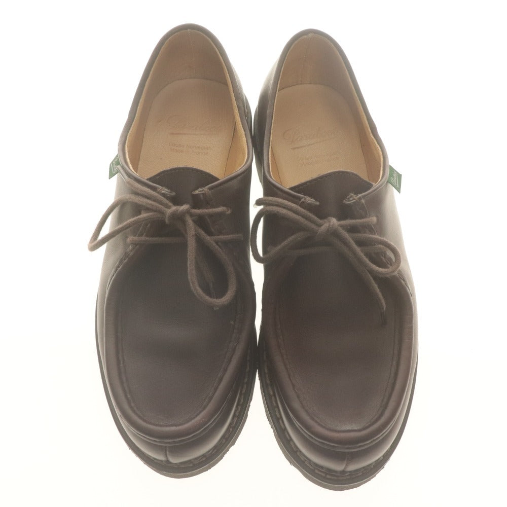 ■ Paraboot Tyrolean Shoes Leather Michael 715612 Men's 40 (equivalent to 24.5~25cm) Cafe/Dark Brown With Box and Bag