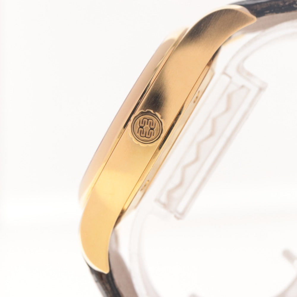 ■ Wempe Wristwatch Zeitmeister 380253 Glashütte Automatic Germany Gold Plated Men's Gold Working (Repaired)