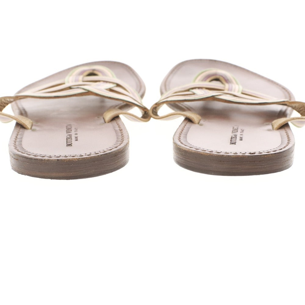 ■ ボッテガヴェネタ サンダル 靴 フラット レディース 36 （23cm相当） ゴールド ブラウン