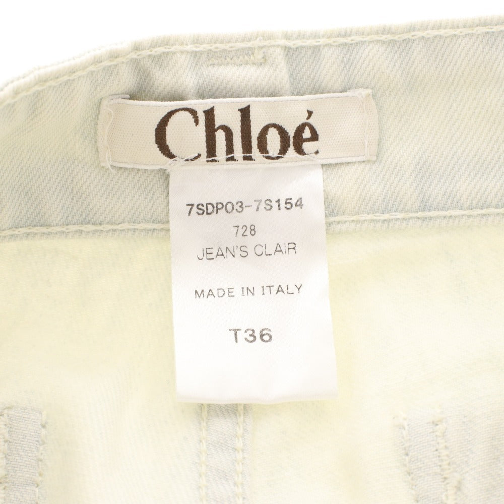 ■ Chloe denim pants, jeans, bottoms, women's, size 36 (equivalent to S), light blue