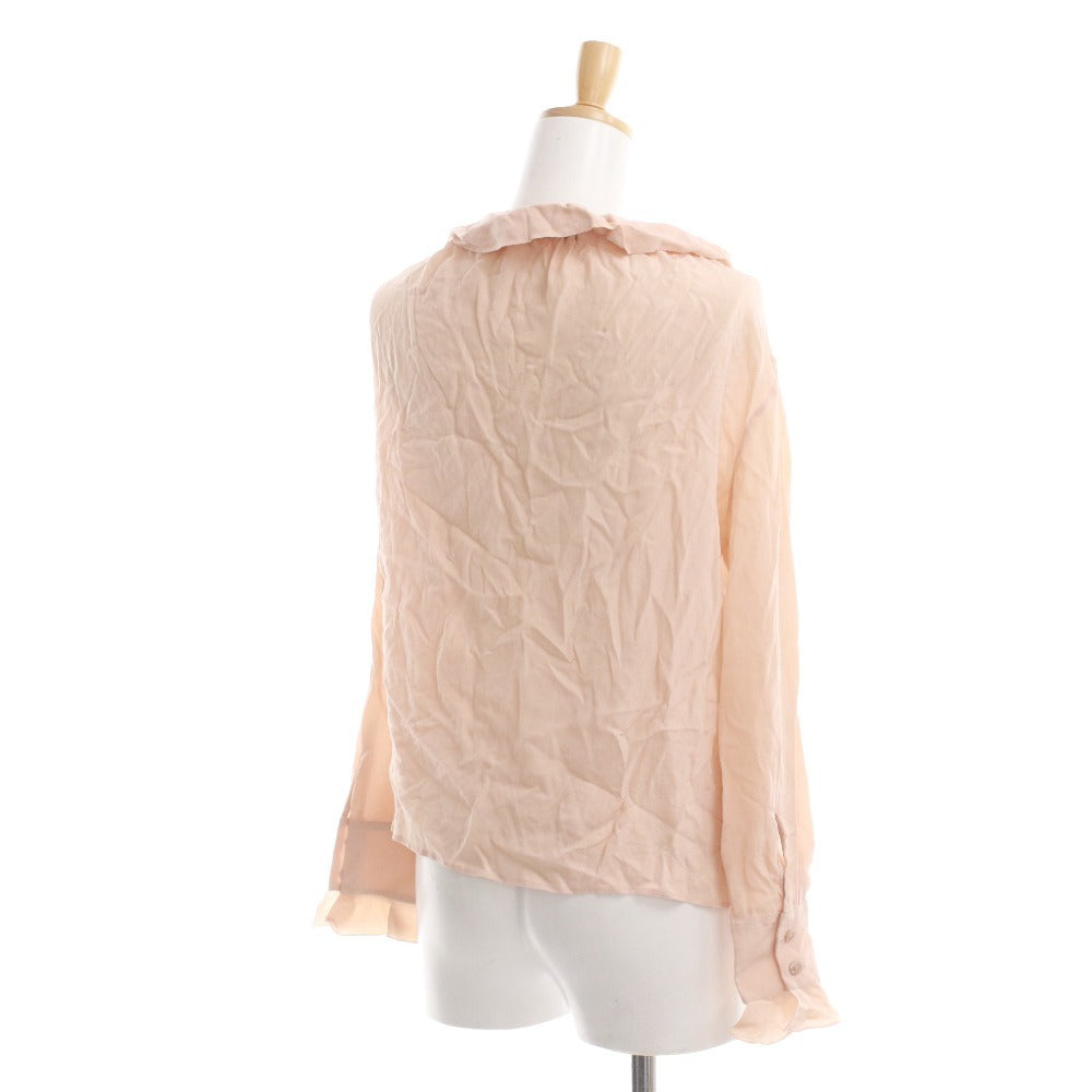 ■ Stella McCartney blouse, long sleeves, ruffle top, women's, size 34 (equivalent to M), pink
