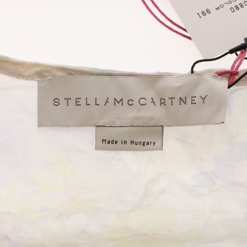 ■ ステラマッカートニー ワンピース 半袖 花柄 総柄 レディース 36 ピンク イエロー ブルー タグ付き 未使用