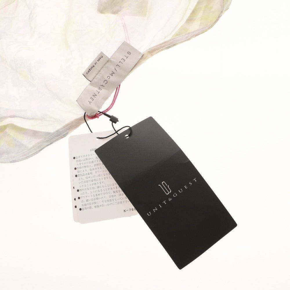 ■ ステラマッカートニー ワンピース 半袖 花柄 総柄 レディース 36 ピンク イエロー ブルー タグ付き 未使用