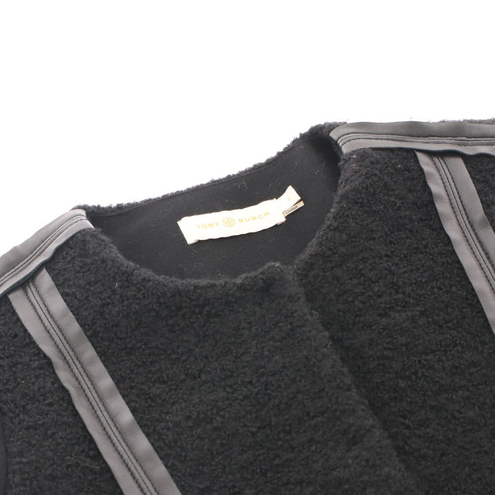 ■ トリーバーチ コート アウター ノーカラー レディース 2 （M相当） ブラック