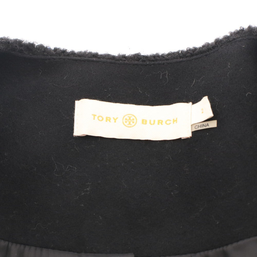 ■ トリーバーチ コート アウター ノーカラー レディース 2 （M相当） ブラック