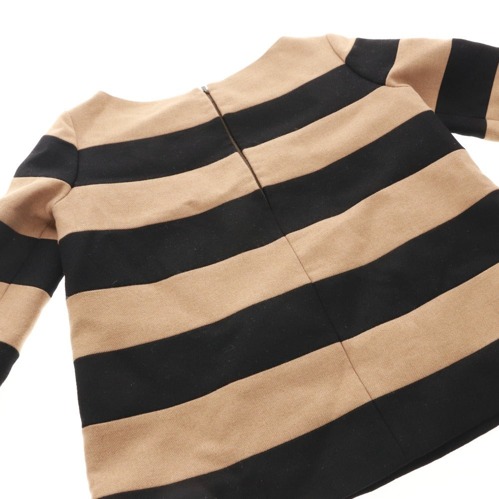■ ステラマッカートニー プルオーバー 長袖 トップス ボーダー レディース 38 ブラック ブラウン