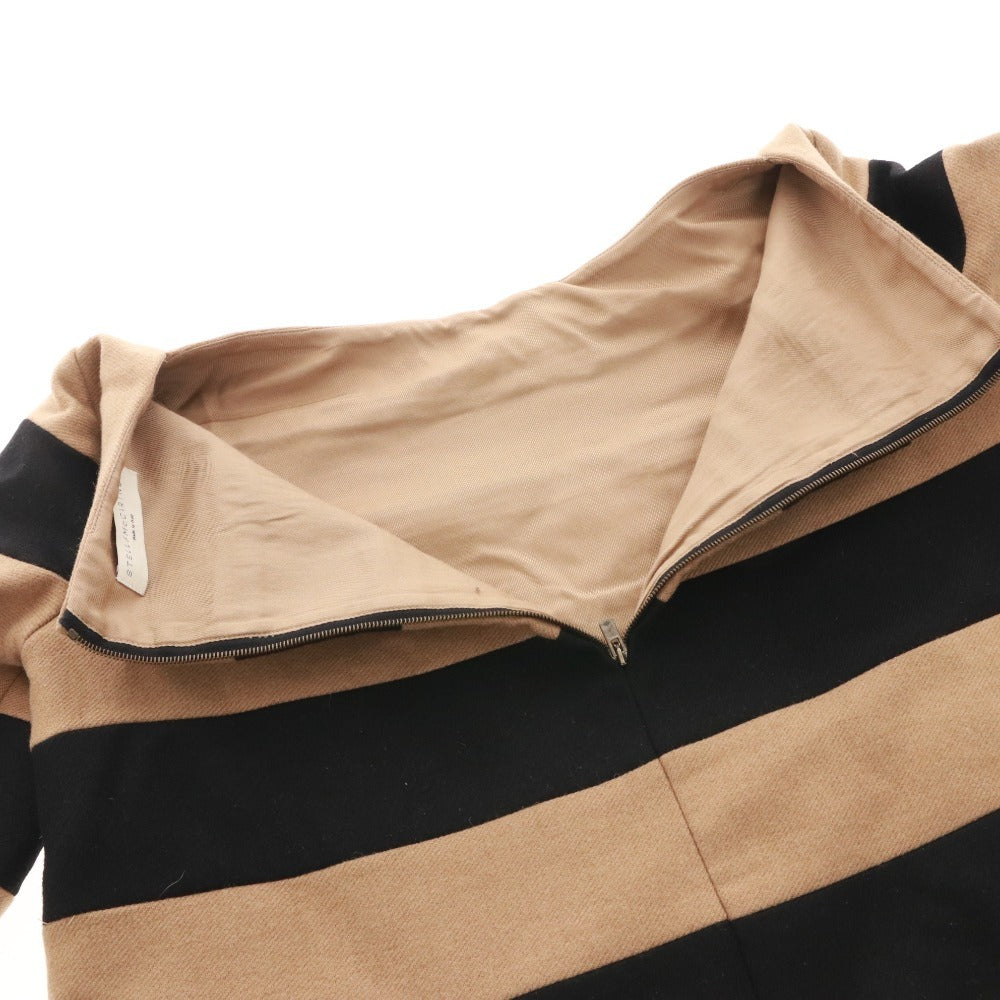 ■ ステラマッカートニー プルオーバー 長袖 トップス ボーダー レディース 38 ブラック ブラウン