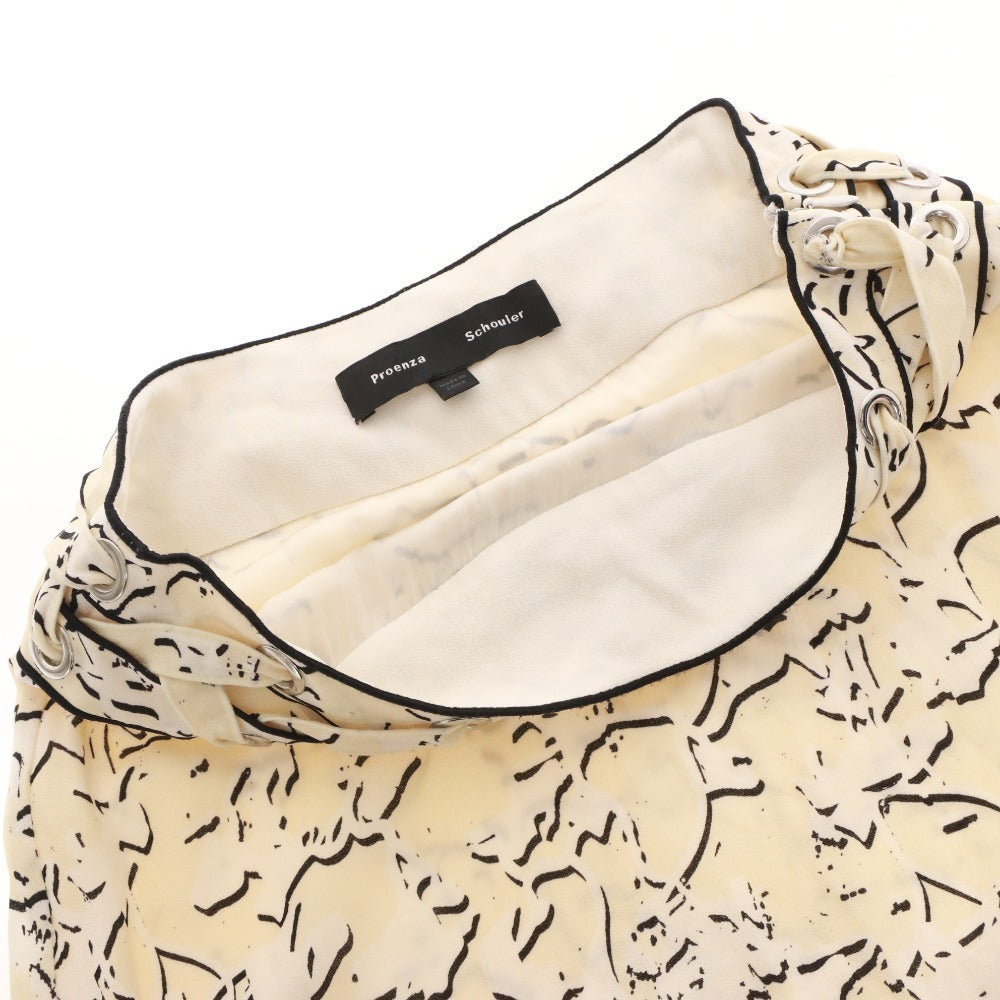 ■ Proenza Schouler Skirt Bottoms, All-Over Print, Women's, Size 2 (Small), Beige
