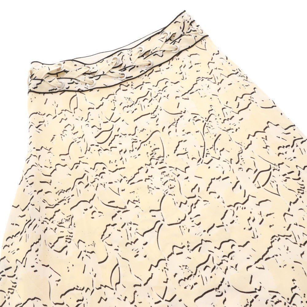 ■ Proenza Schouler Skirt Bottoms, All-Over Print, Women's, Size 2 (Small), Beige