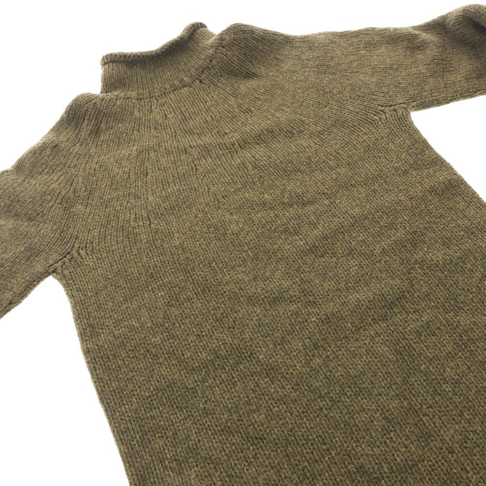 ■ Acne Studios Knit Dress, High Neck, Women's, Size S, Khaki